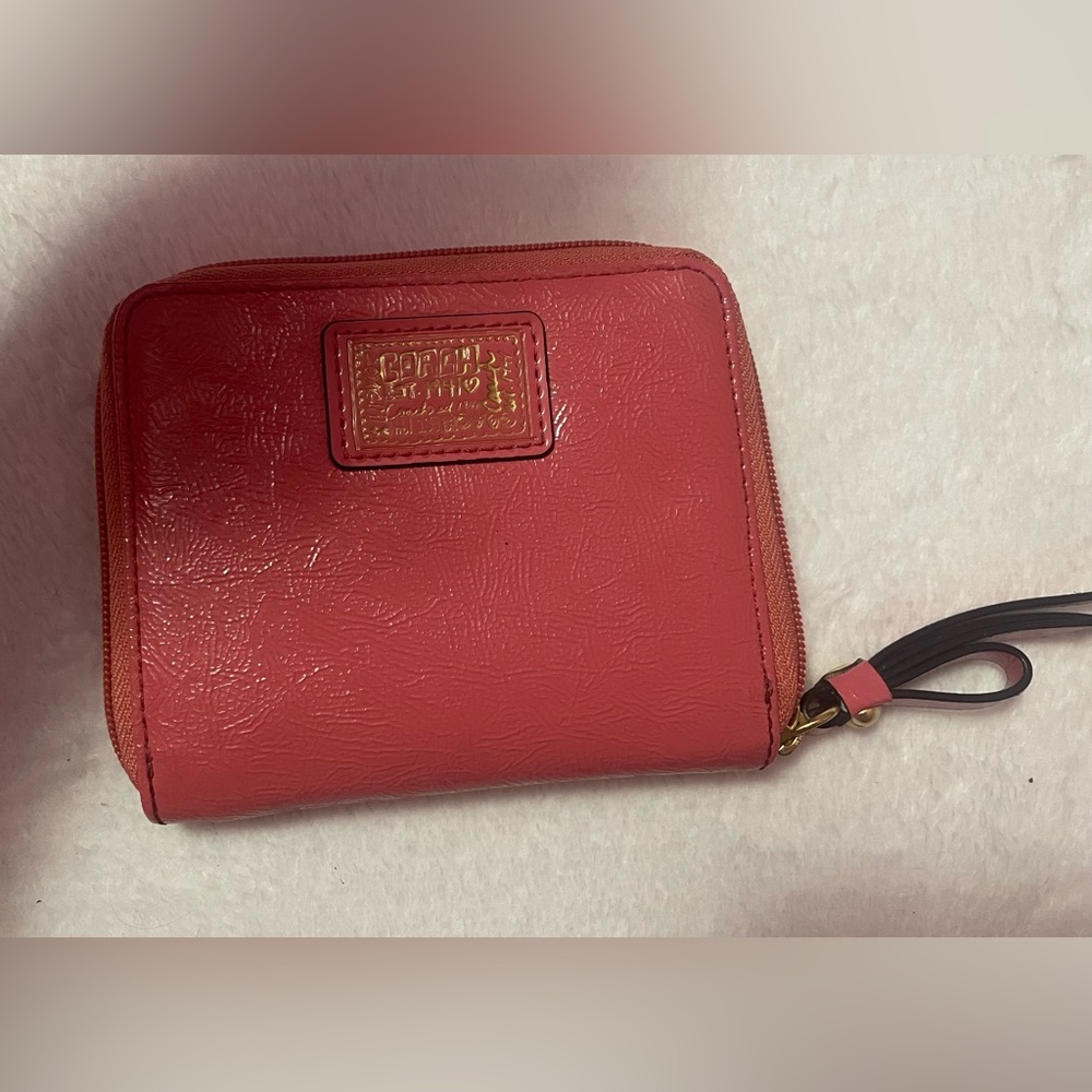 Pink Coach Poppy Wristlet